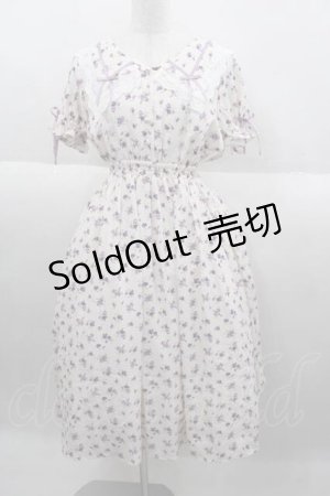 画像: Ank Rouge / RomanticVioletロングワンピース  アイボリーＸラベンダー I-25-09-30-070-CA-OP-SA-ZI