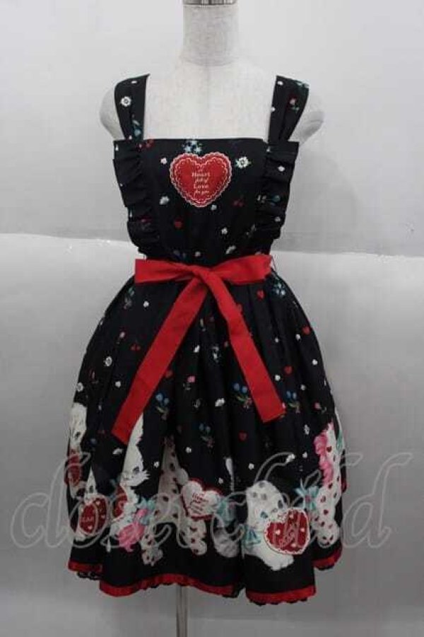 画像1: Ms LUTRA / RED Heart dolls Dress  黒 I-25-09-30-071-LO-OP-SA-ZI (1)
