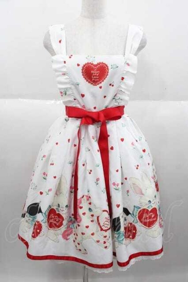 画像1: Ms LUTRA / RED Heart dolls Dress  白 I-25-09-30-073-LO-OP-SA-ZS (1)