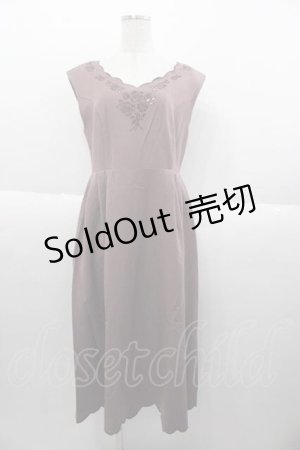 画像: an another angelus / ローズカットワーク刺繍ジャンパースカート  ピンクブラウン I-25-09-30-082-CA-OP-SA-ZI