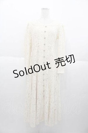 画像: an another angelus / ビッグカラー前あき総レースワンピース  アイボリー I-25-09-30-083-CA-OP-SA-ZI