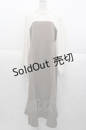 画像: DearMyLoveRose / マーメイドクラシカルワンピース LL ブラウン I-25-09-30-089-EL-OP-SA-ZI