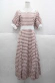 画像1: Maison de FLEUR Petite Robe canon / セーラーカラーギンガムワンピース M サーモン I-25-09-30-090-LO-OP-SA-ZI (1)