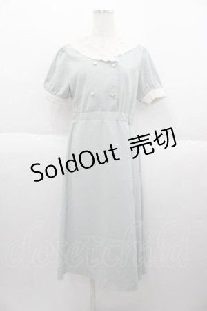 画像: LOLITAその他(お買取対象外) / レース襟フロントボタン半袖ワンピース  ミント I-25-09-30-092-LO-OP-SA-ZI