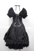 画像2: FRILL / 薔薇モチーフ半袖ワンピース  黒 I-25-09-30-101-HN-OP-SA-ZI (2)