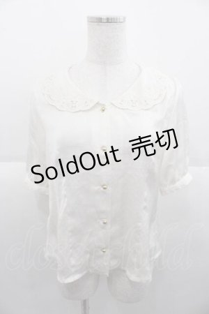 画像: an another angelus / レース襟半袖ブラウス  アイボリー I-25-09-30-012-CA-BL-SA-ZI