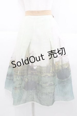 画像: Favorite / 絵画スカート  グリーンＸブラウン I-25-09-30-107-LO-SK-SA-ZI