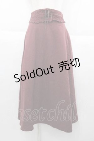 画像: an another angelus / ウエストレースコルセットフレアースカート  ボルドー I-25-09-30-111-CA-SK-SA-ZI