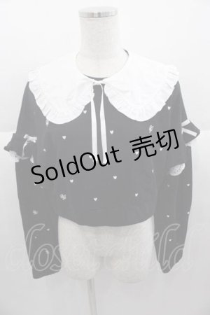 画像: Rojita / 2WAYカラーハート刺繍スウエット  ブラック I-25-09-30-023-LO-TO-SA-ZI