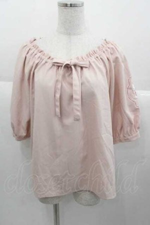 画像: F&A / ローズ刺繍袖トップス  ピンク I-25-09-30-029-LO-TO-SA-ZI