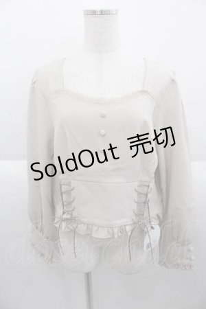 画像: DearMyLoveRose / コルセット風レースアップレディブラウス 3L ベージュ I-25-09-30-004-EL-BL-SA-ZI