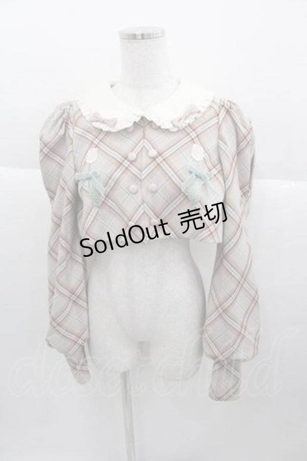 画像1: Hoshibako Works / チューリップさんバルーンスリーブボレロ  ピンク I-25-09-30-036-LO-JA-SA-ZI (1)