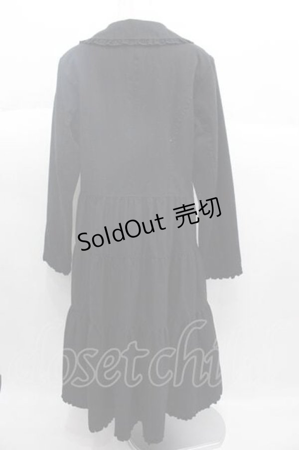 画像2: PINK HOUSE / 襟付きロングティアードコート  黒 I-25-09-30-040-LO-CO-SA-ZI (2)