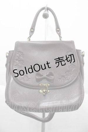 画像: axes femme POETIQUE / クラシカル型押しバッグ  ブラウン I-25-10-04-037-AX-BG-SA-ZI