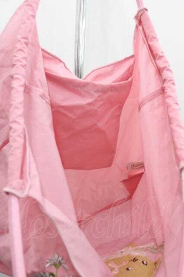 画像3: m petit by misako / クマ刺繍バッグ  ピンク I-25-10-04-038-LO-BG-SA-ZI (3)