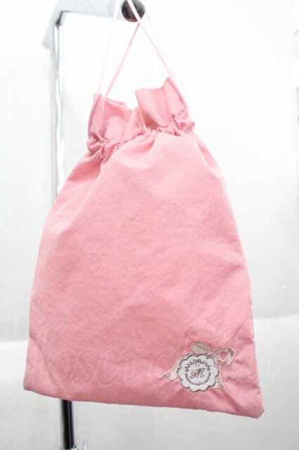 画像4: m petit by misako / クマ刺繍バッグ  ピンク I-25-10-04-038-LO-BG-SA-ZI (4)