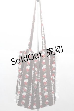画像: Lolime by mellfy memory / Topping Strawberriesトートバッグ  ブラウン I-25-10-04-005-LO-BG-SA-ZI