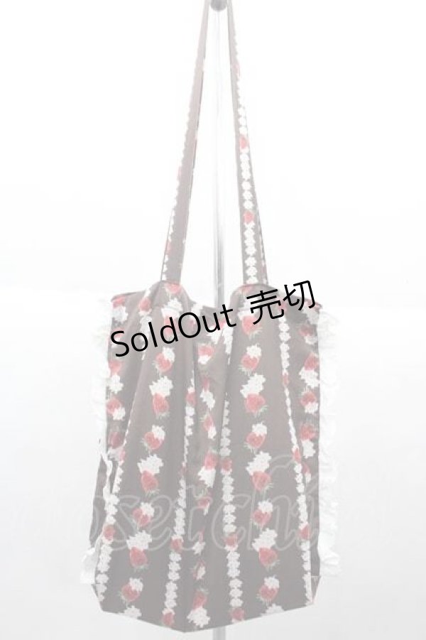 画像1: Lolime by mellfy memory / Topping Strawberriesトートバッグ  ブラウン I-25-10-04-005-LO-BG-SA-ZI (1)