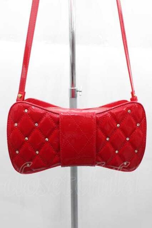 Angelic Pretty / キルティング宝石リボンポシェット 赤 I-25-10