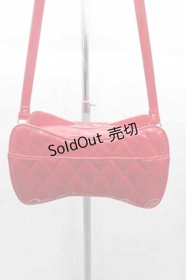 Angelic Pretty キルティング宝石リボンポシェット 赤色 Angelic Pretty / キルティング宝石リボンポシェット 赤 I-25-10-04