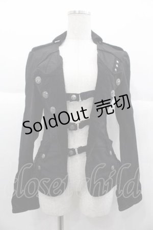 画像: OZZ ANGELO / ベロア切替ジャケット  黒 I-25-10-04-066-OO-TO-HR-ZI