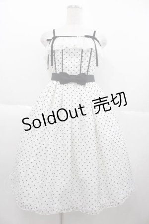 画像: Angelic Pretty / Angelinaジャンパースカート  白Ｘ黒 I-25-10-04-070-AP-OP-SA-ZI