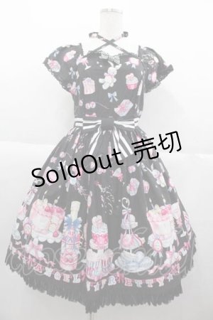 画像: Angelic Pretty / Merry Making Partyワンピース  黒 I-25-10-04-074-AP-OP-SA-ZI
