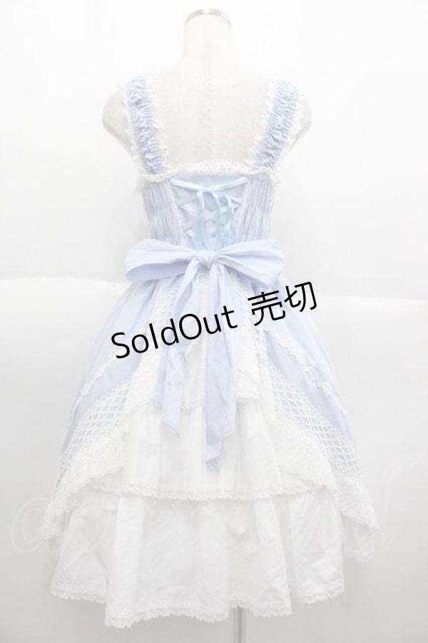 画像2: BABY,THE STARS SHINE BRIGHT / シャーリングプリンセスジャンパースカート  サックス I-25-10-04-075-BA-SK-SA-ZI (2)