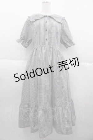 画像: m petit by misako / AM*ギンガムCHKワンピース L 黒Ｘ白 I-25-10-04-078-LO-OP-SA-ZI