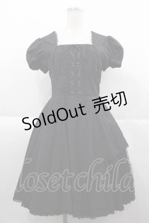 画像: BPN / フロントレースアップ切替ワンピース  黒 I-25-10-04-087-GO-OP-HR-ZI
