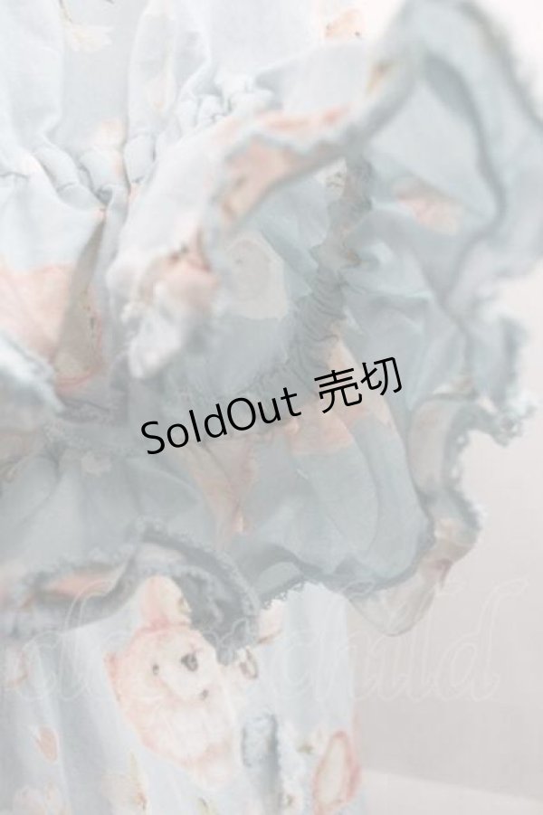 画像4: PINK HOUSE / 桜Teddyプリントワンピース  サックス I-25-10-04-091-LO-OP-SA-ZI (4)