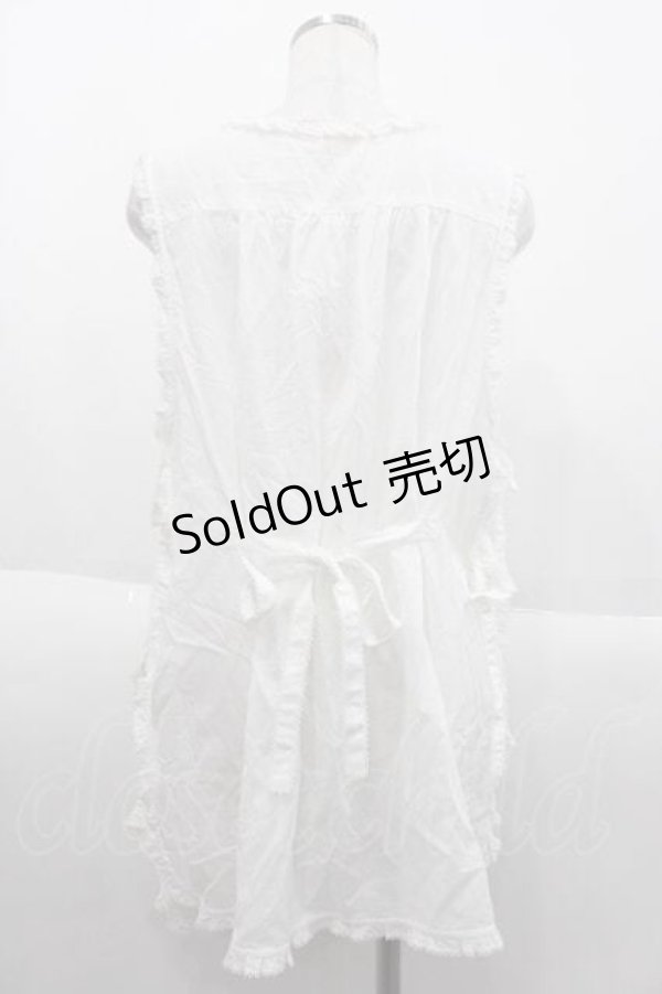 画像2: PINK HOUSE / 桜Teddy刺繍使いローンタブリエ  白 I-25-10-04-093-LO-TO-SA-ZI (2)