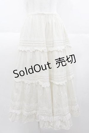 画像: ALICE and the PIRATES / 3段フリルペチコート  生成り I-25-10-04-094-PA-SK-SA-ZI