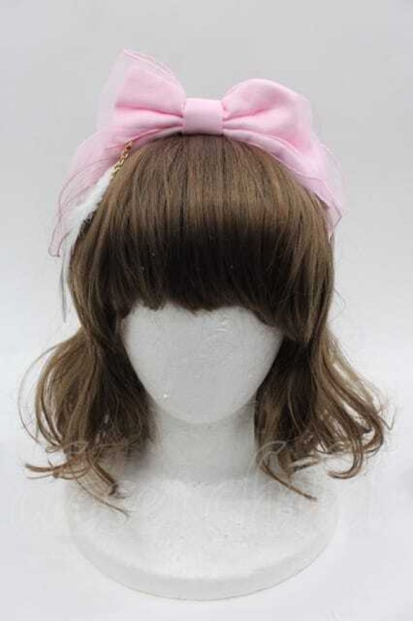 画像1: Angelic Pretty / 羽根チャームカチューシャ  ピンク I-25-10-04-106-AP-AC-SA-ZI (1)