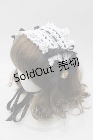 画像: BABY,THE STARS SHINE BRIGHT / プリンセスドロップヘッドドレス  白Ｘ黒 I-25-10-04-109-BA-AC-SA-ZI