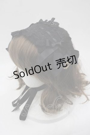 画像: BABY,THE STARS SHINE BRIGHT / プリンセスドロップヘッドドレス  黒 I-25-10-04-110-BA-AC-SA-ZI
