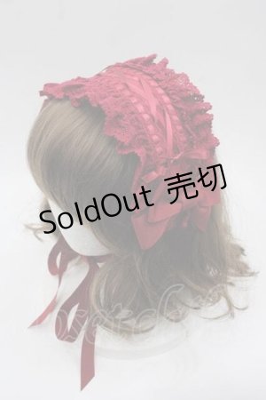 画像: BABY,THE STARS SHINE BRIGHT / はしごレースのスピンドールヘッドドレス(バーバリー)  赤 I-25-10-04-111-BA-AC-SA-ZI
