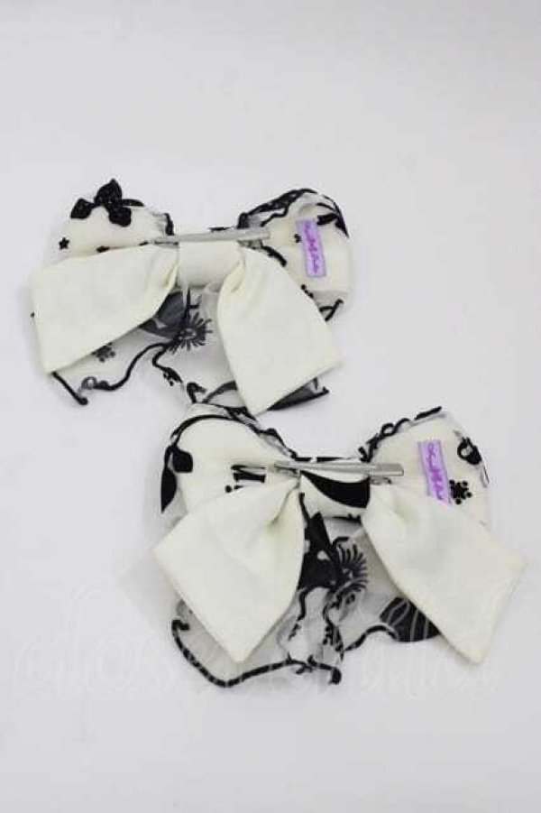 画像2: Angelic Pretty / Girl’s Heartリボンクリップ  アイボリー I-25-10-04-120-AP-AC-SA-ZI (2)