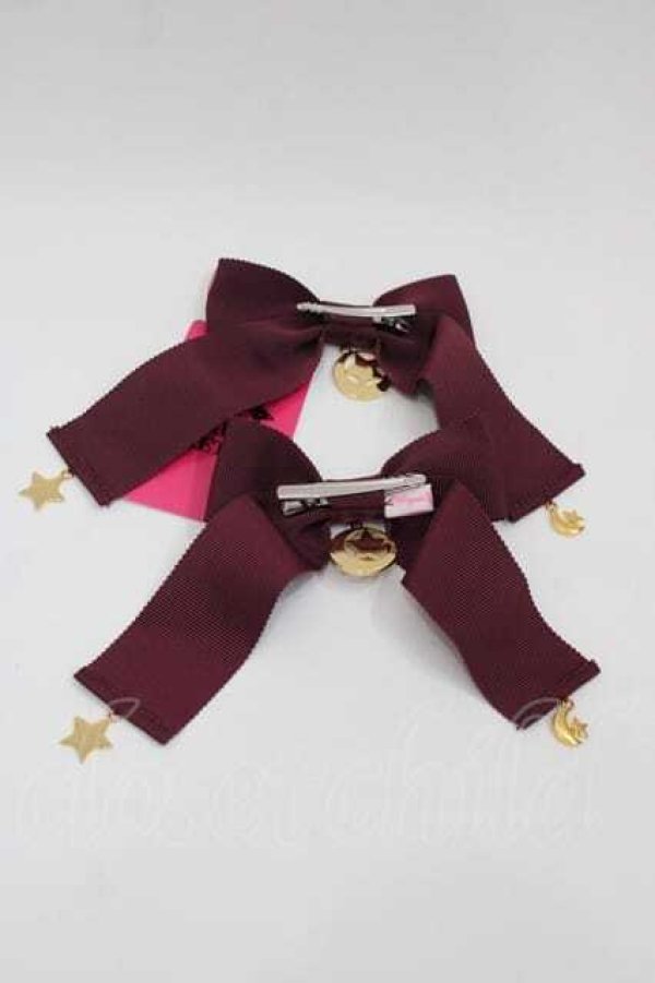画像2: Angelic Pretty / Starry Moonリボンクリップ  ボルドー I-25-10-04-122-AP-AC-SA-ZI (2)