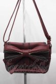画像1: axes femme / リボンショルダーバッグ  ボルドー I-25-10-04-019-AX-BG-SA-ZI (1)
