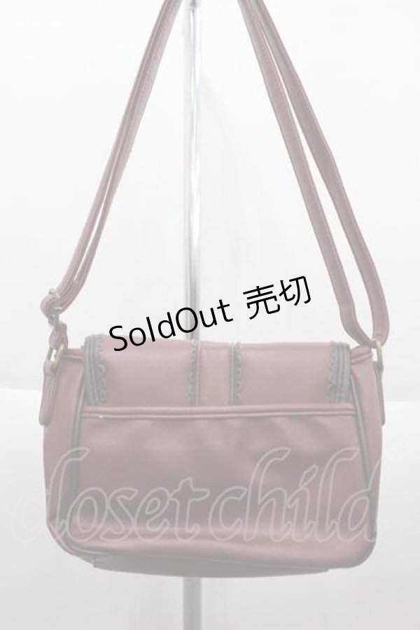 画像2: axes femme / リボンショルダーバッグ  ボルドー I-25-10-04-019-AX-BG-SA-ZI (2)