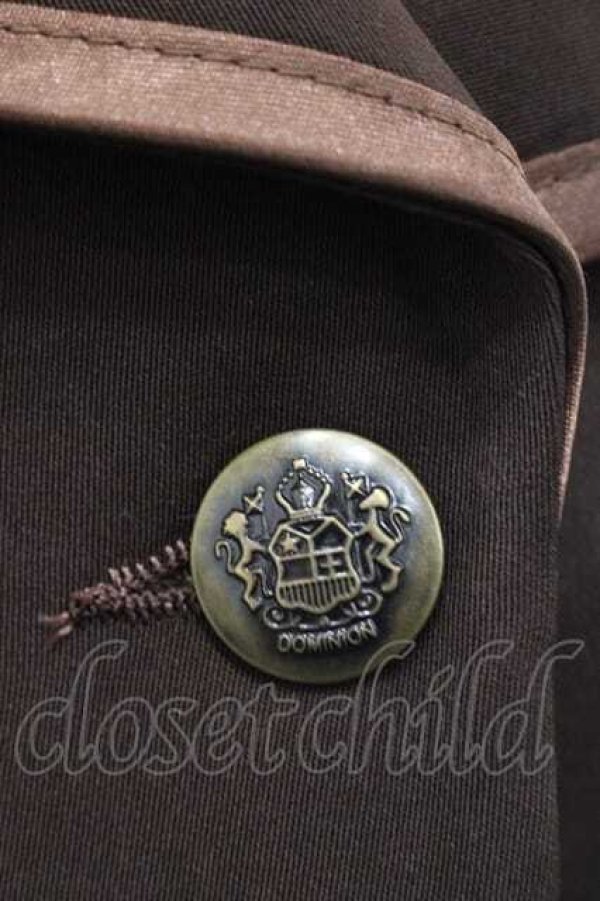 画像4: MARBLE / パイピング飾りエンブレムショートジャケット  ブラウン I-25-10-10-039-GO-JA-SA-ZI (4)