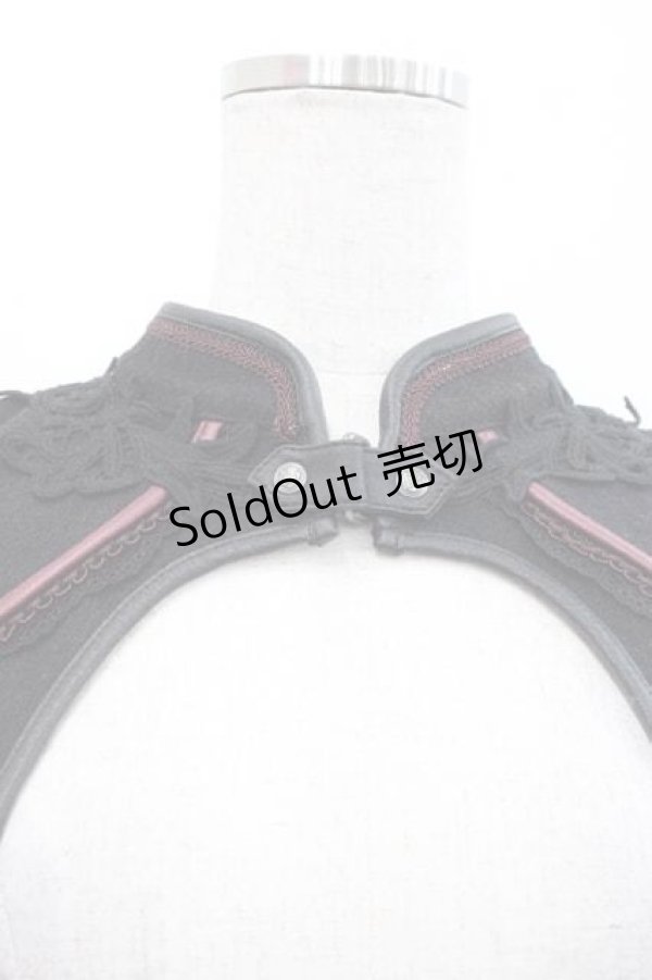 画像6: Ozz oneste / 薔薇十字架刺繍ケープ  黒Ｘ赤 I-25-10-10-040-OO-JA-SA-ZI (6)