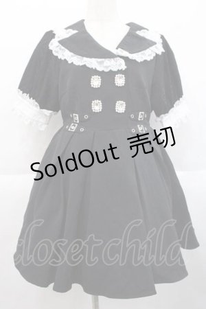 画像: DearMyLove / キラキラビジューテーラードレースワンピース L 黒Ｘ白 I-25-10-10-047-EL-OP-SA-ZI