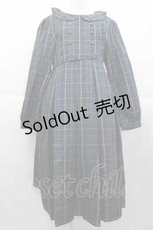 画像: FLC / MINA*タータンチェックワンピース L ネイビーＸグリーン I-25-10-10-049-LO-OP-SA-ZI
