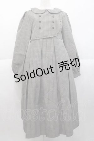画像: FLC / チェック柄ボックスプリーツワンピース L 黒チェック I-25-10-10-050-LO-OP-SA-ZI