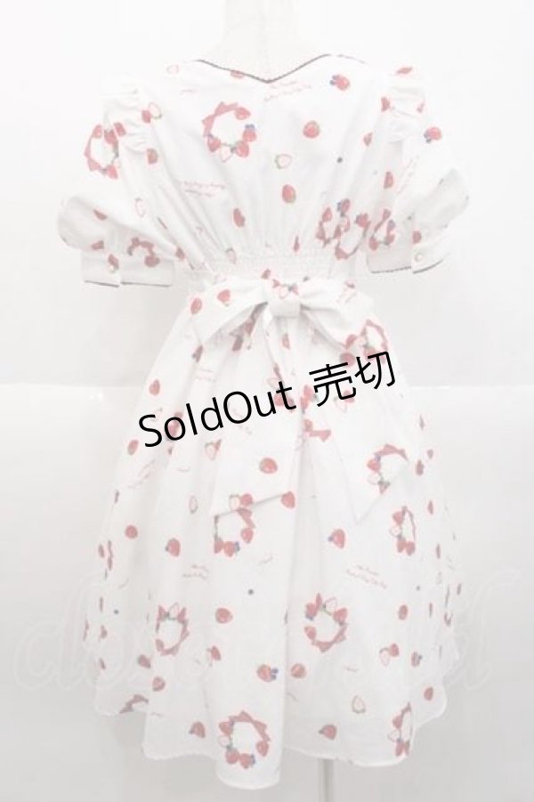 画像2: Amavel / Berry Whip Partyワンピース  白Ｘ赤 I-25-10-10-060-CA-OP-SA-ZI (2)