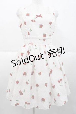 画像: Ank Rouge / チェリーレースノースリーブワンピース  ピンク I-25-10-10-062-CA-OP-SA-ZI