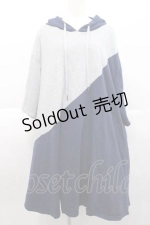 画像: Favorite / カラー切替半袖パーカー  グレーＸ青 I-25-10-10-067-LO-TO-SA-ZI