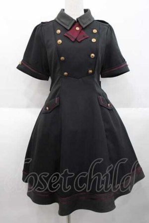 画像: Amavel / Daydream Crestミリタリーワンピース  黒 I-25-10-10-072-CA-OP-SA-ZI